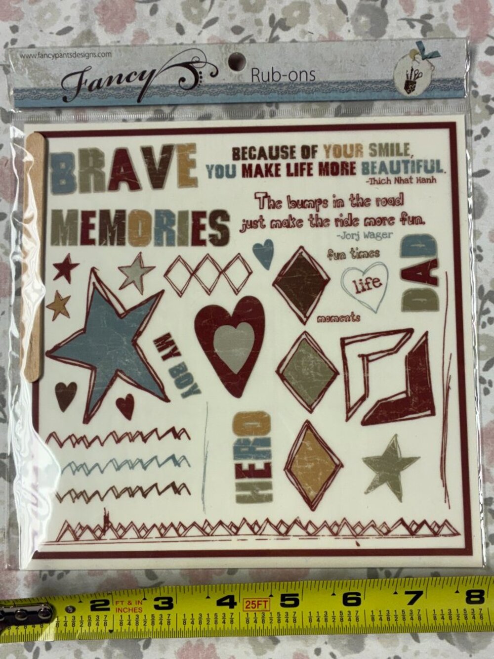 Fancy "Papa" rub-ons - Scrapbooking - Father themed - NWT